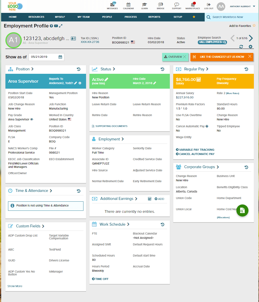 How to rehire an employee with ADP WFN integration?